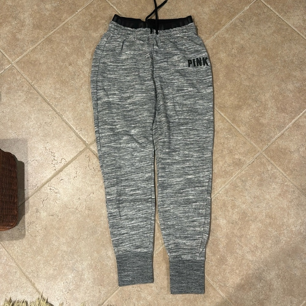 Pink Joggers with black waistband